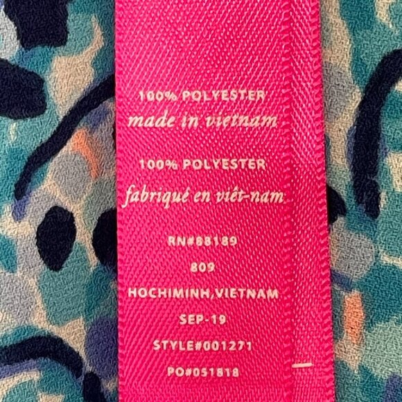 Lilly Pulitzer Sleeveless Top Women XXS Blue V-Neck Coral Reef Print‎ Casual - Picture 9 of 10